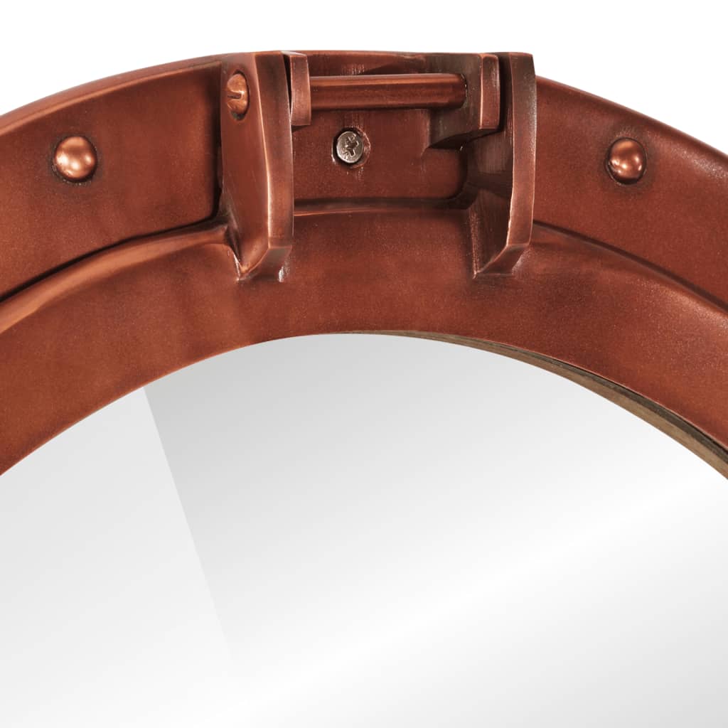 Porthole Mirror Wall Hanging Ø50 Cm Aluminium And Glass